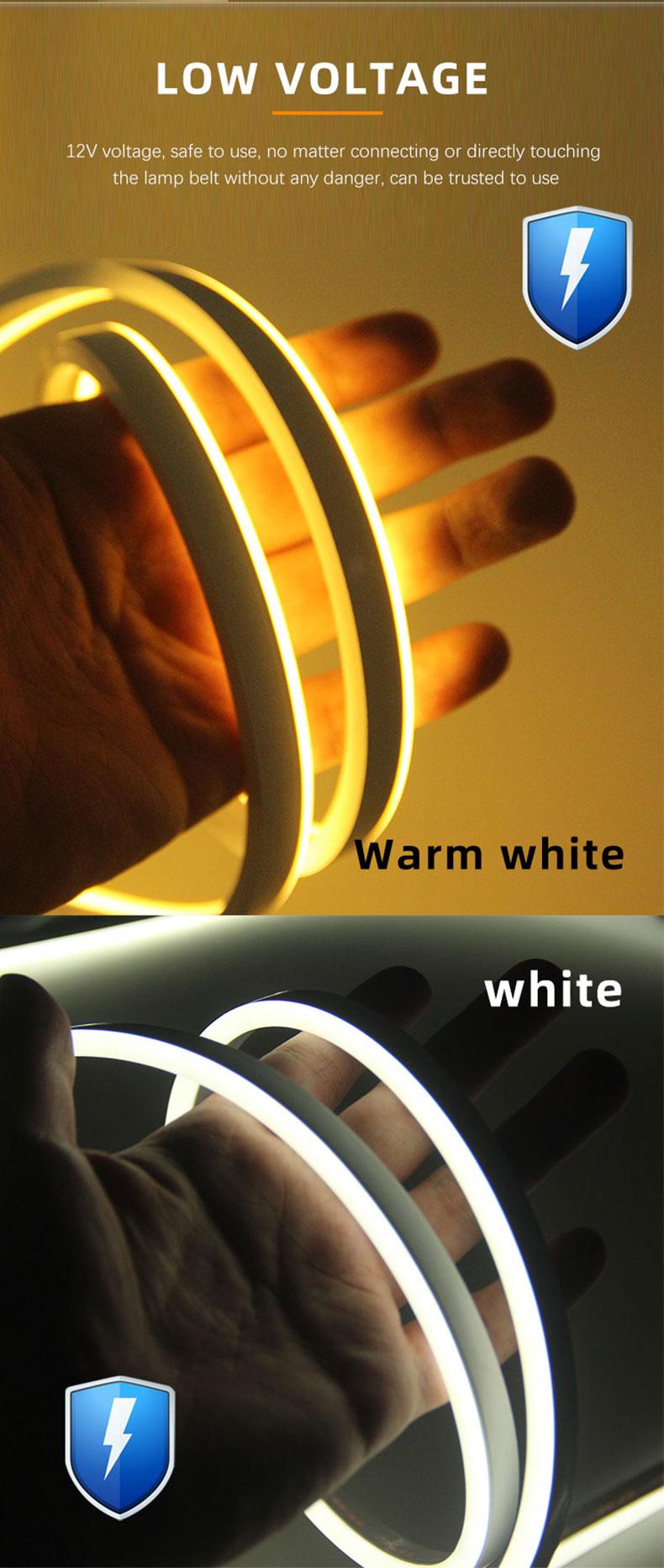 Monochrome neon light strip outdoor waterproof LED light strip low voltage flexible light bar bar light sign ambiance light