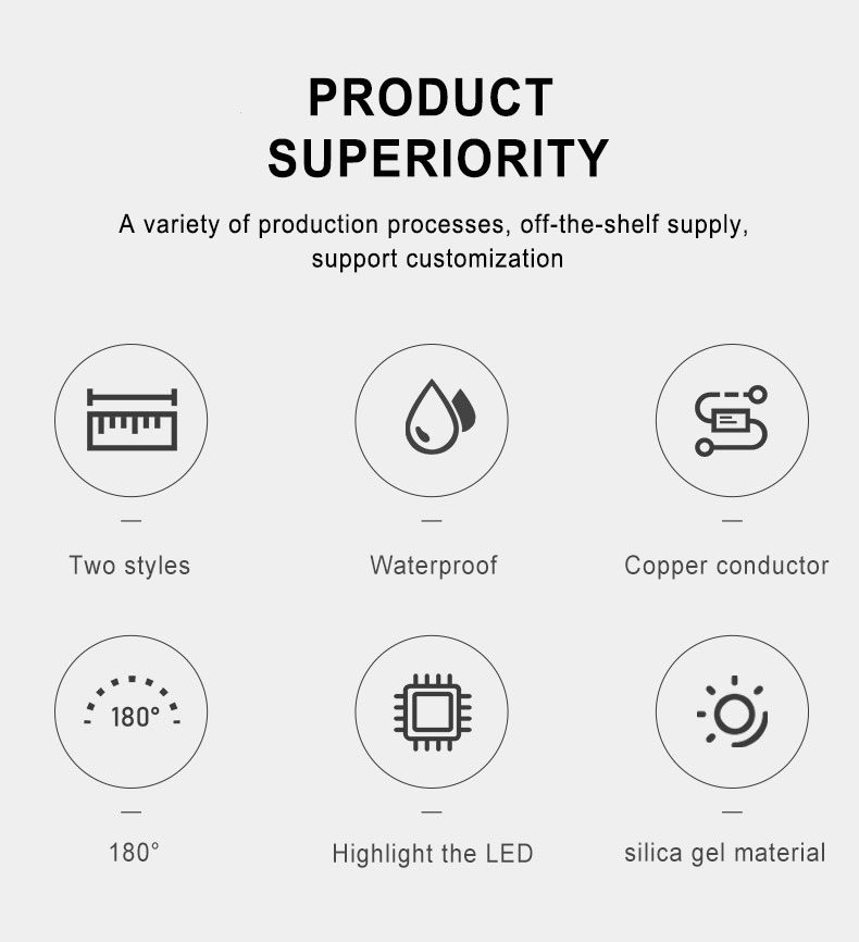 High Voltage 220v High Quality Warm White and White Led Strip Lights High Brightness Cob Led Strip Lights High Waterproof IP67