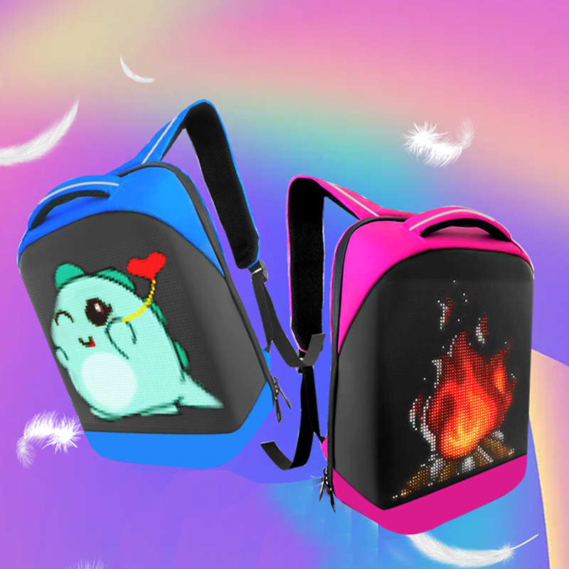 Full color intelligent outdoor LED backpack with LED display screen backpack