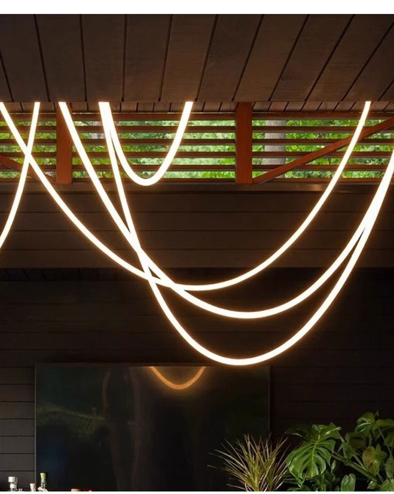 360 degree circular luminous strip light strip monochrome woven light strip 24V low-voltage flexible neon light strip
