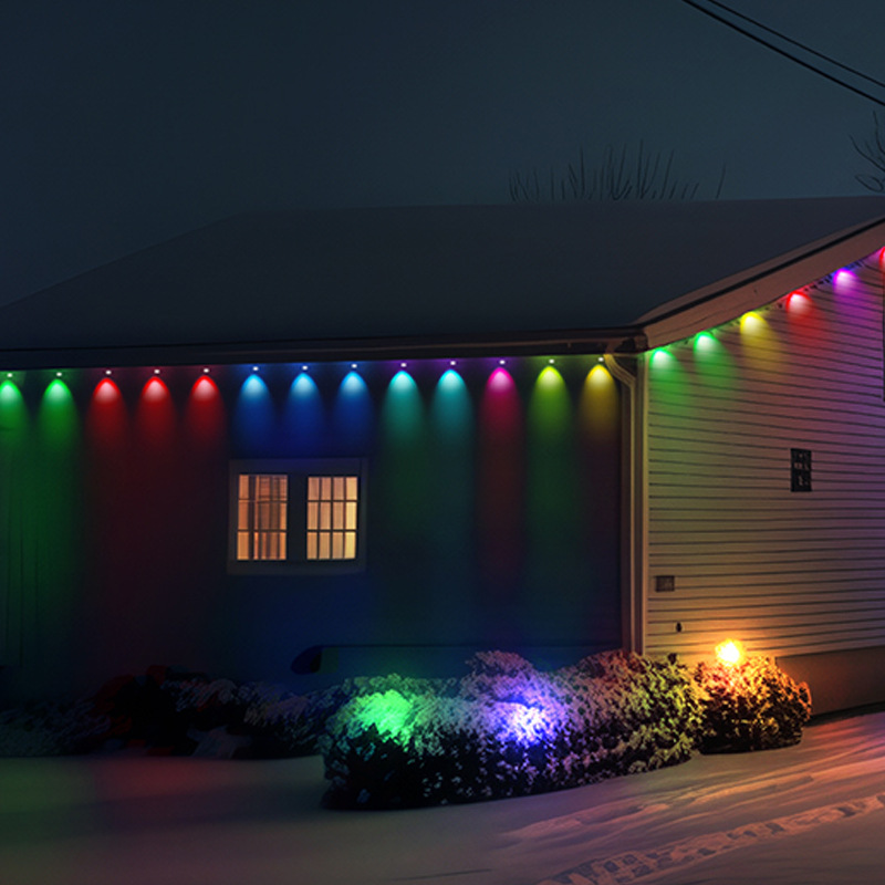 Eave Light String Colorful Atmosphere Light LED Small Light String Colorful Light String RGB Courtyard Light Intelligent Eave Courtyard Light