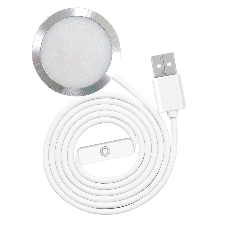 High Quality 5V USB LED Puck Lights | Touch Control Small Round LED Lights for 3D Printed Models, Cabinet, RV & Closet