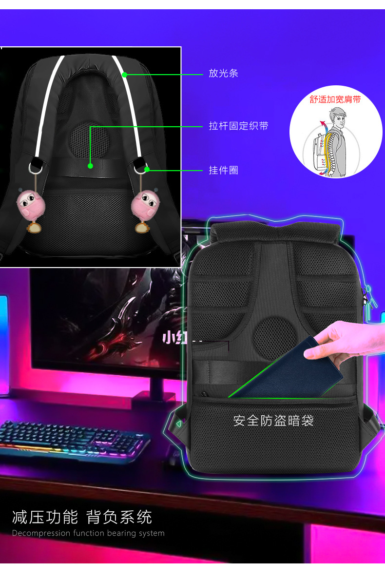 Full color intelligent outdoor LED backpack with LED display screen backpack