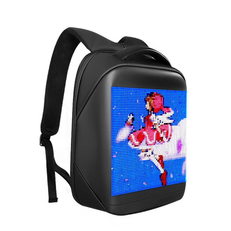 Full color intelligent outdoor LED backpack with LED display screen backpack