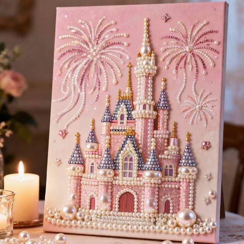 🎁Hot Sale 50% OFF🔥🏰✨DIY Beaded Art Kit - Castle Pearl Painting