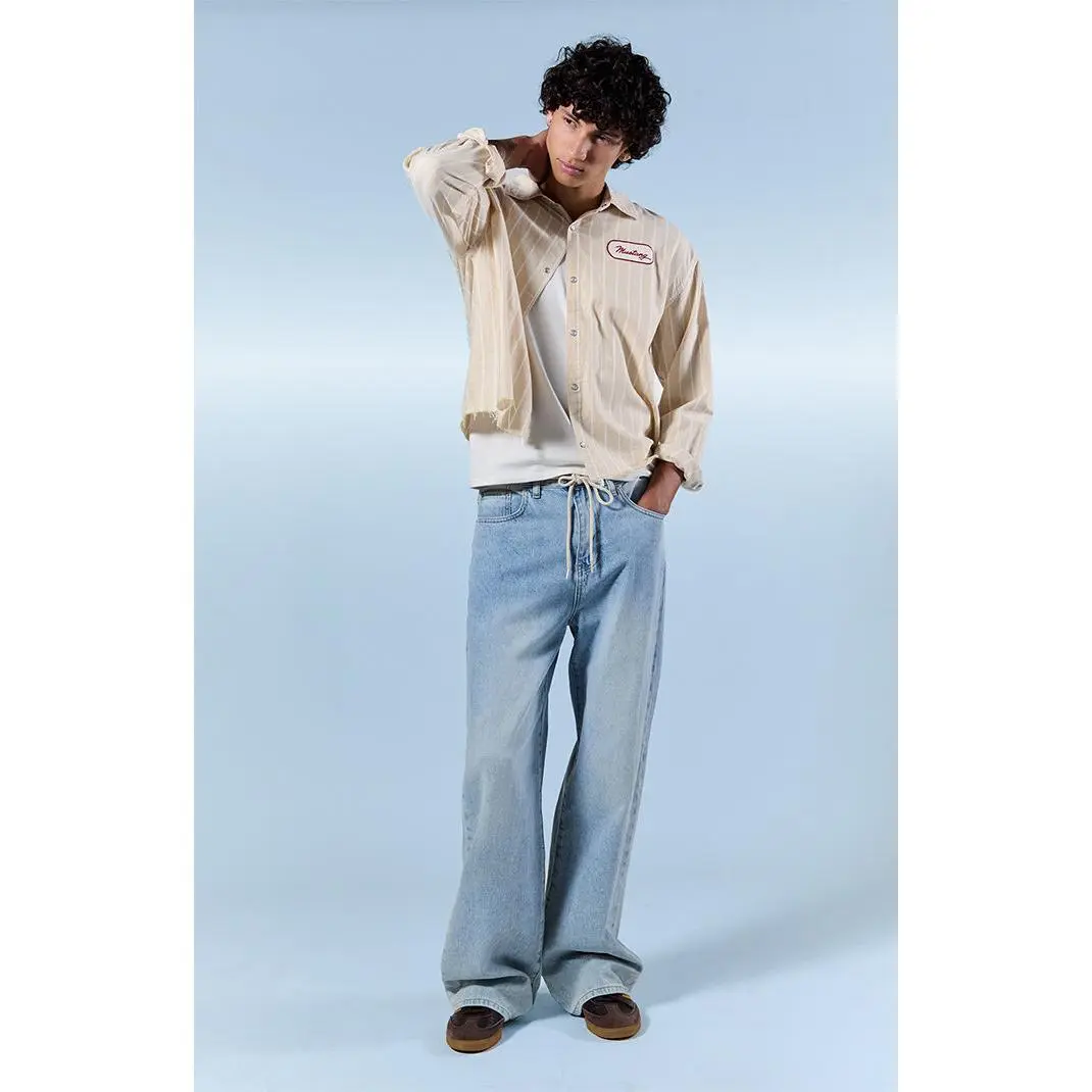 Extreme Baggy Jeans Drawstring Light Indigo