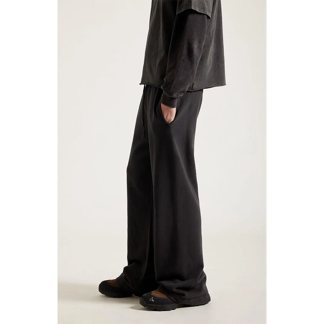Black Wash Baggy Sweatpants - Casual & Trendy Fit