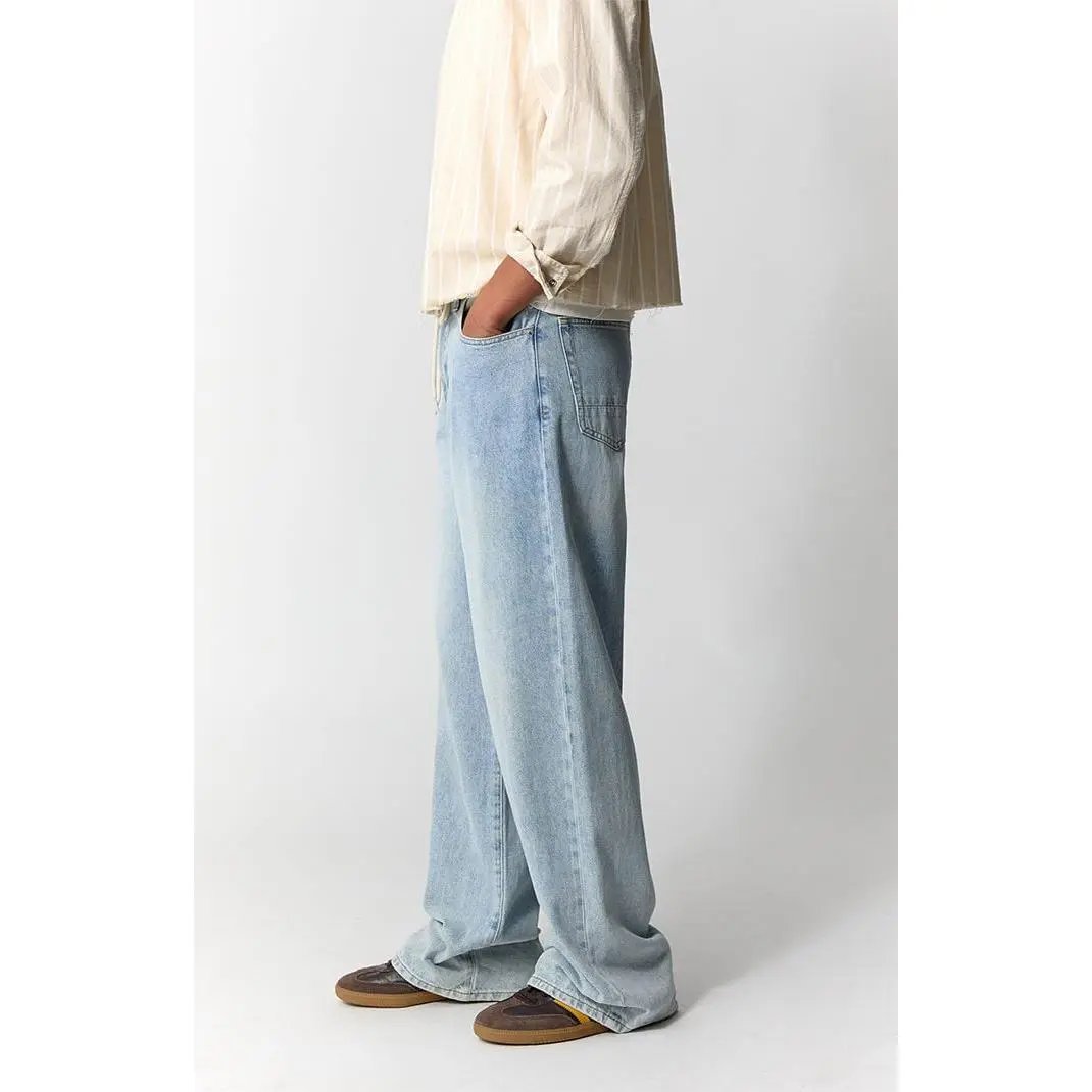 Extreme Baggy Jeans Drawstring Light Indigo