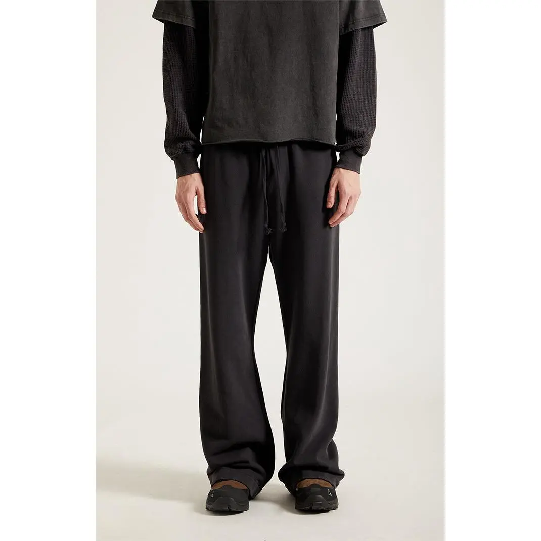 Black Wash Baggy Sweatpants - Casual & Trendy Fit