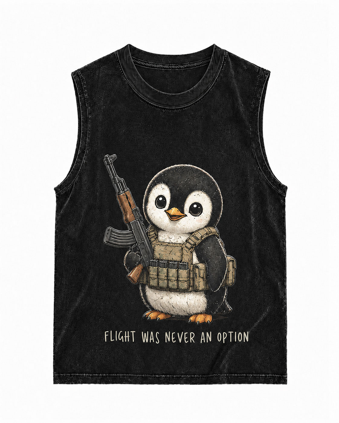 Flight Never An Option Tactical Penguin Graphic Tank-Teevibe