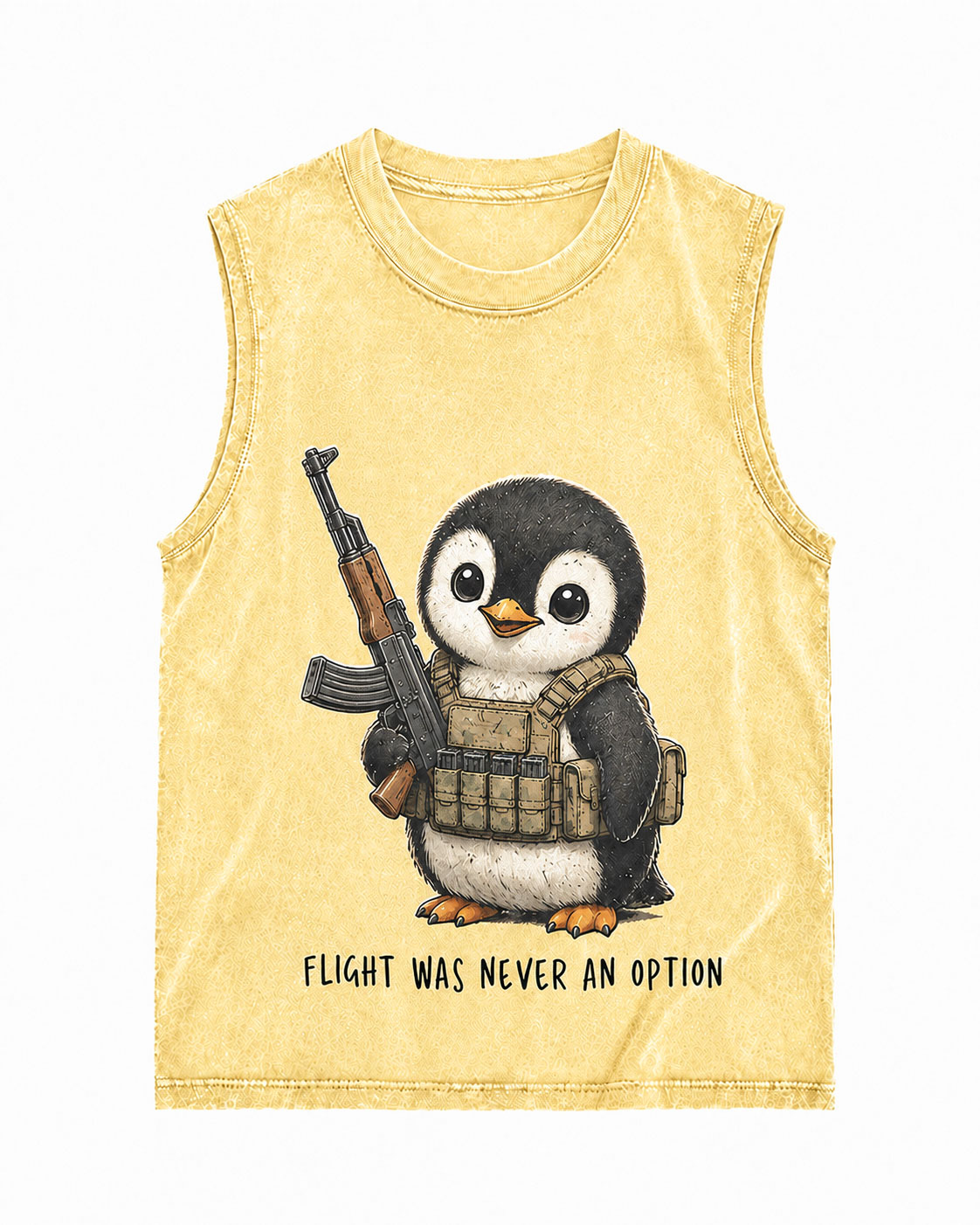 Flight Never An Option Tactical Penguin Graphic Tank-Teevibe