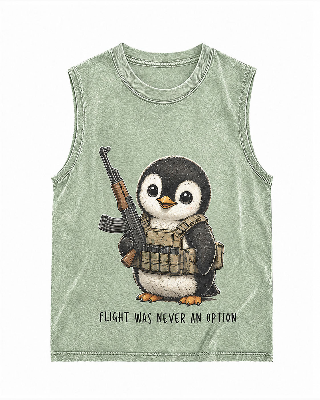 Flight Never An Option Tactical Penguin Graphic Tank-Teevibe