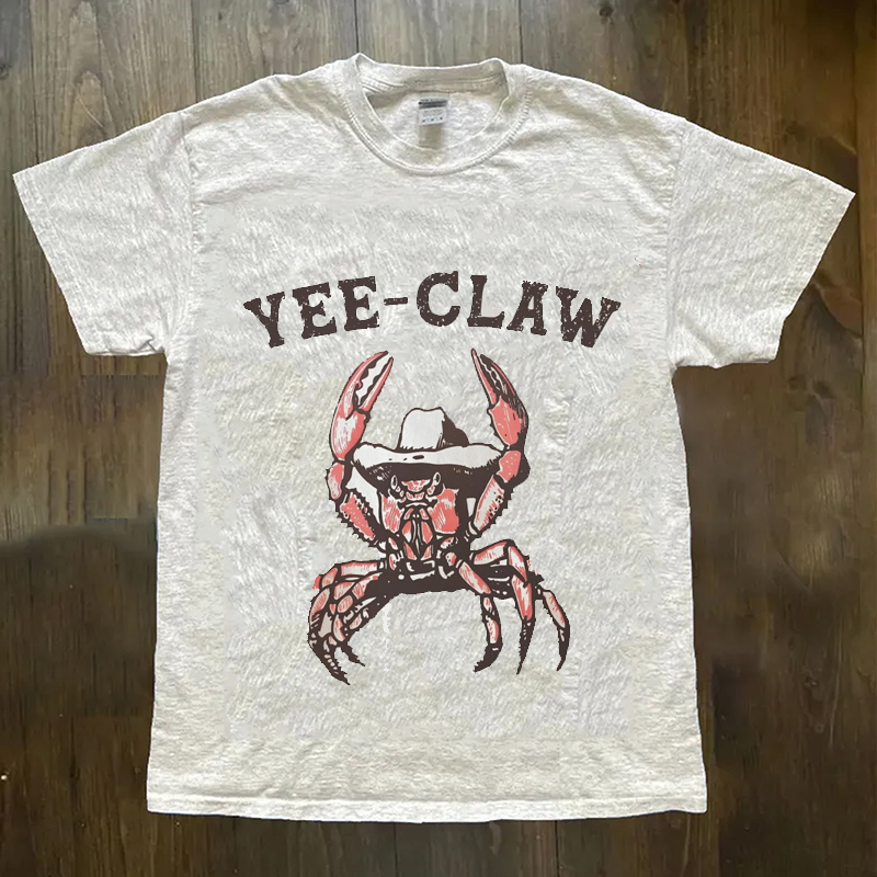 Yee Claw Yee Haw Crab T-Shirt-Teevibe
