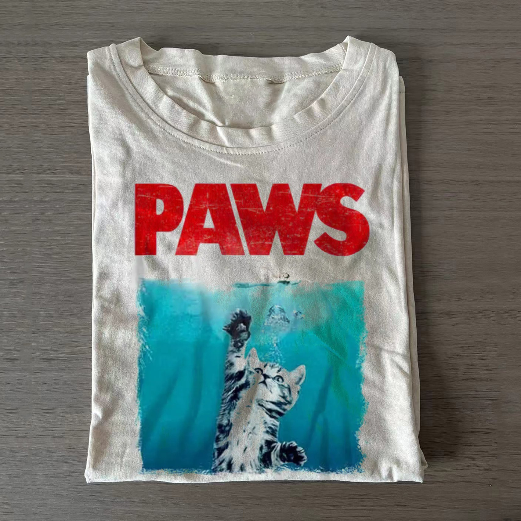 Paws Kitten Jaws Cute Cat Fun T-Shirt-Teevibe