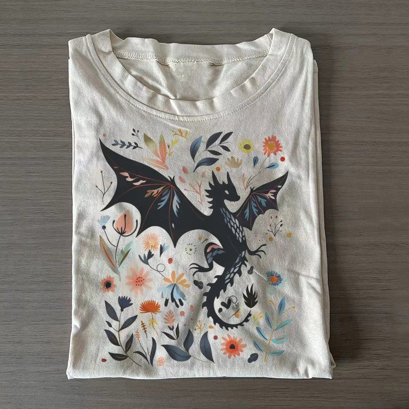 Fantasy Dragon Bookish T-Shirt-Teevibe