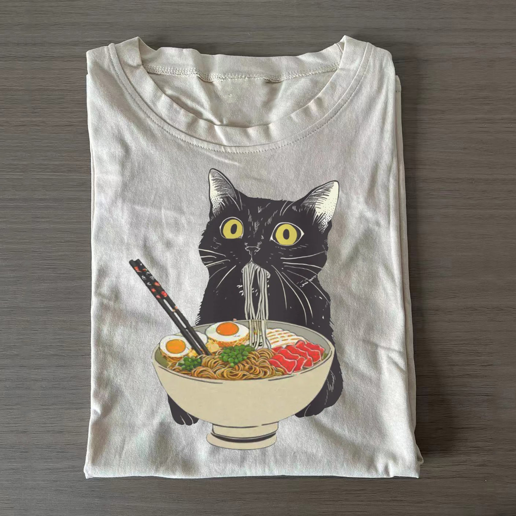 Ramen Cat T-shirt-Teevibe