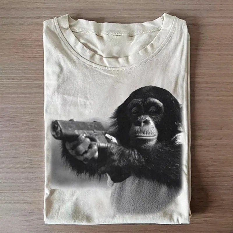 Vintage Funny Chimpanzees T-shirt-Teevibe