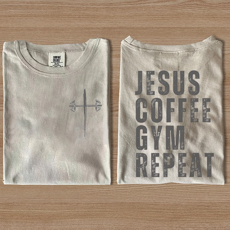 Gym Coffee Jesus T-shirt-Teevibe