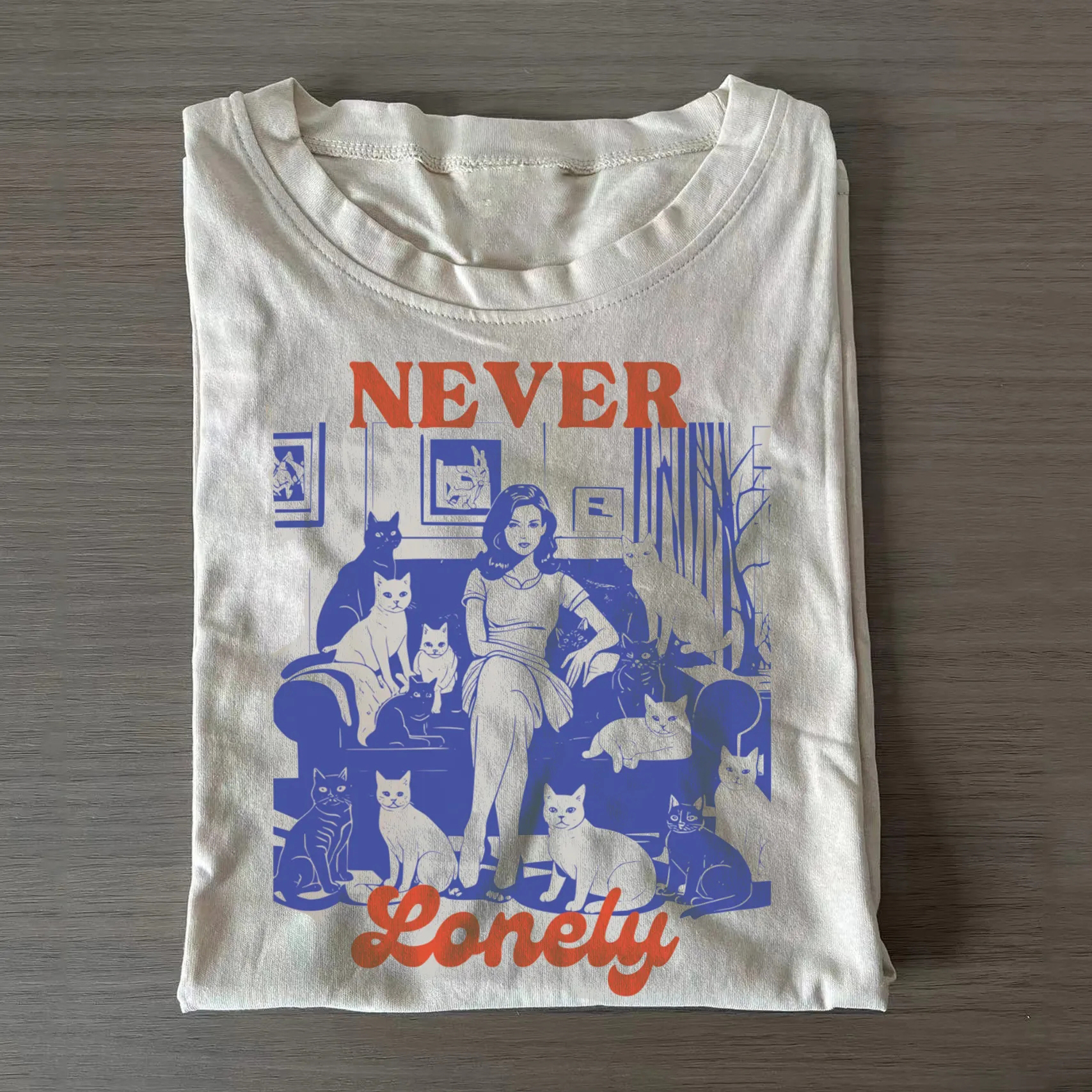 Cat Lady T-shirt-Teevibe