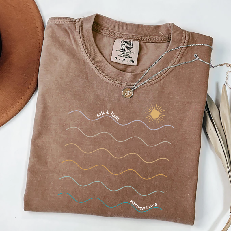 Salt and Light Boho Christian T-shirt-Teevibe