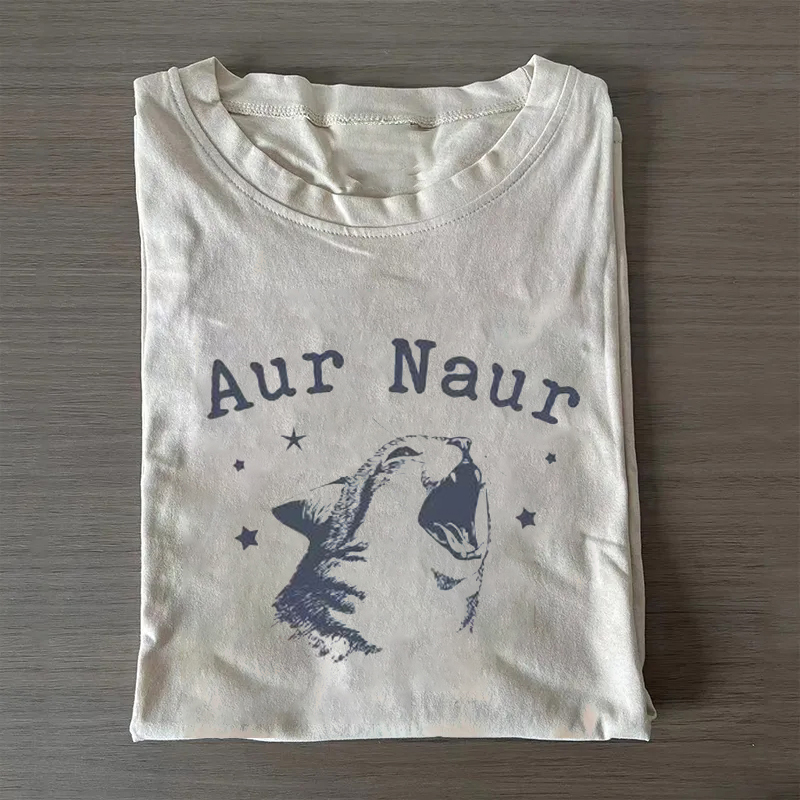 Aur Naur Cat T-shirt-Teevibe