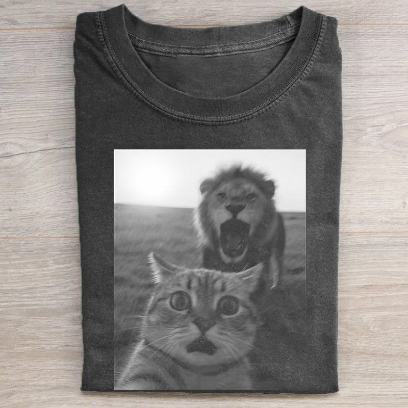 Fuuny Cat T-shirt-Teevibe