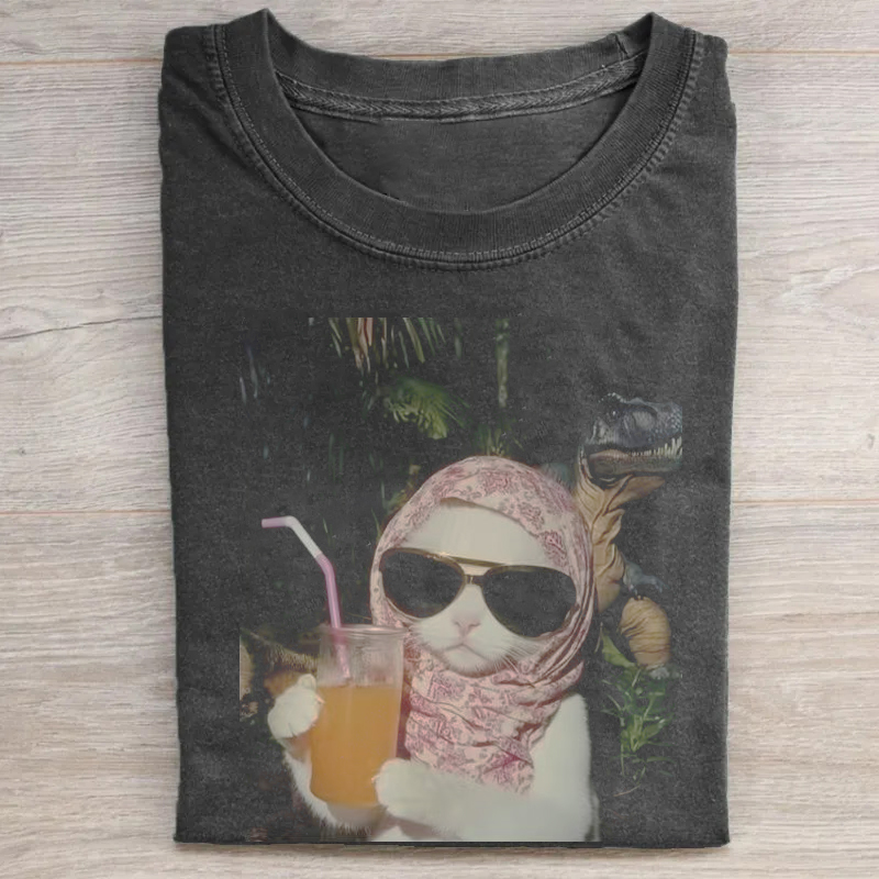 Funny Cat T-shirt-Teevibe
