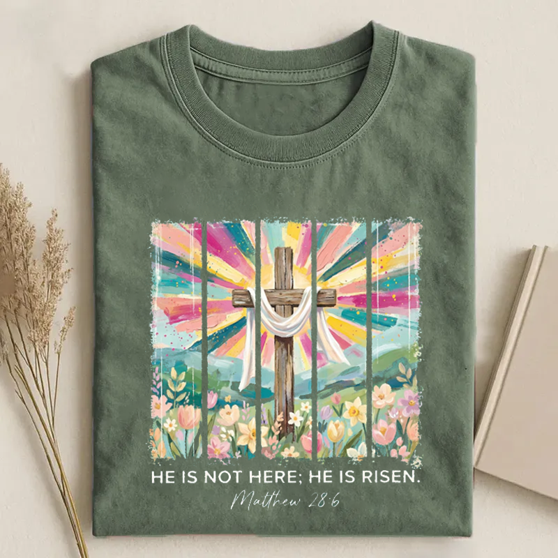 He Is Not Here He Is Risen T-shirt-Teevibe