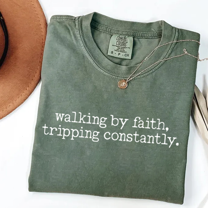 Walking by Faith T-shirt-Teevibe