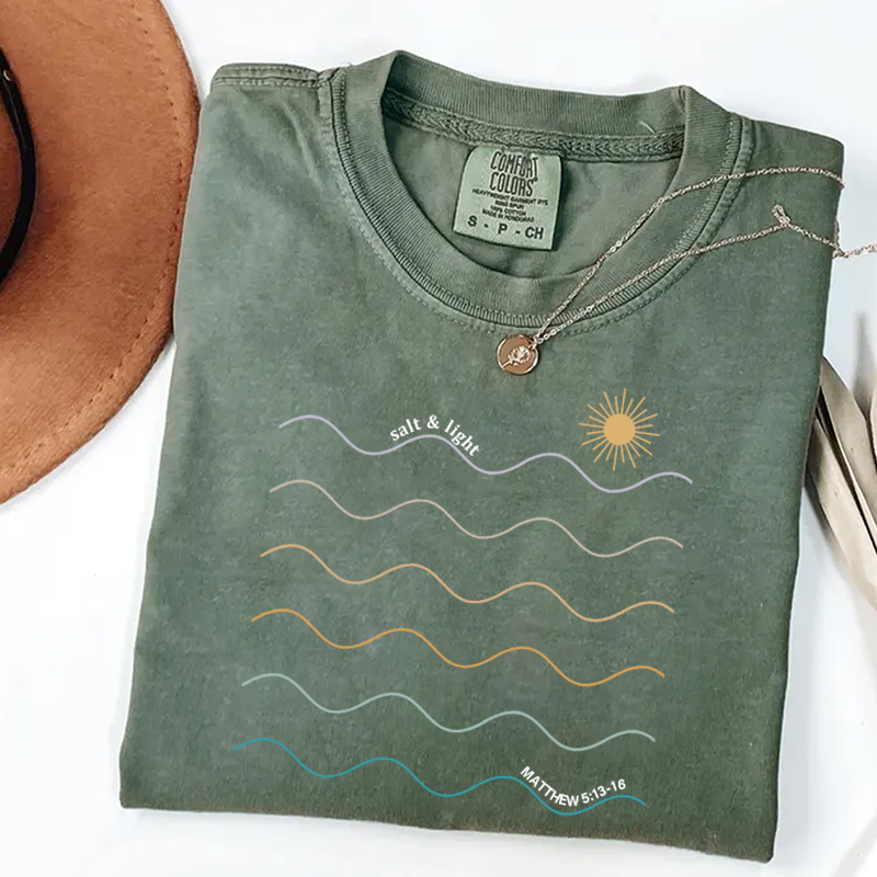 Salt and Light Boho Christian T-shirt-Teevibe
