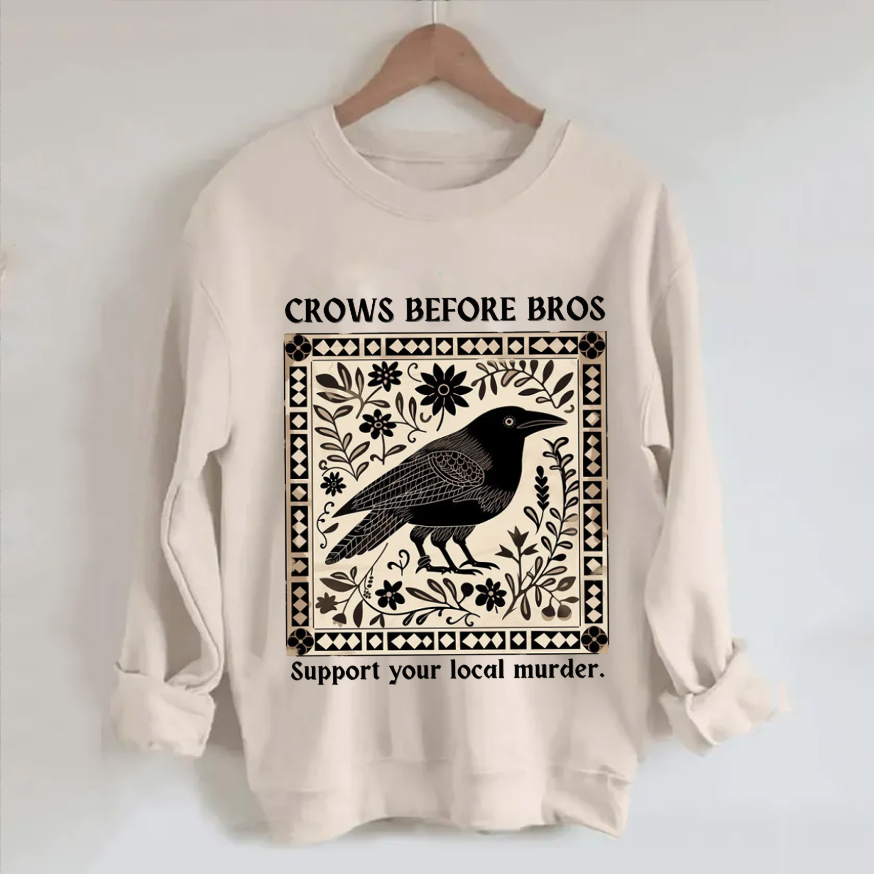 Crows Before Bros Sweatshirt-Teevibe