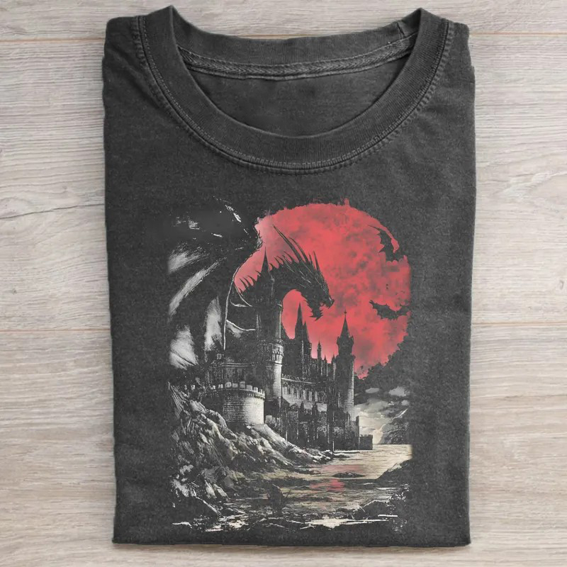 Dragon Shirt Medieval Graphic T-shirt-Teevibe