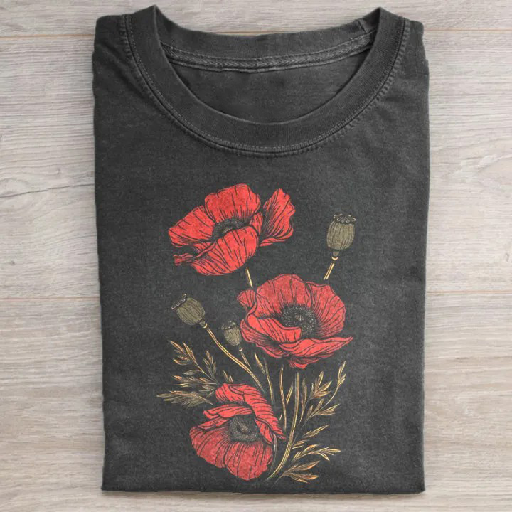 Poppies T-shirt-Teevibe