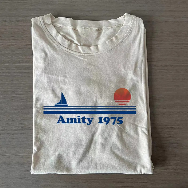 Jaws Amity 1975 T-shirt-Teevibe