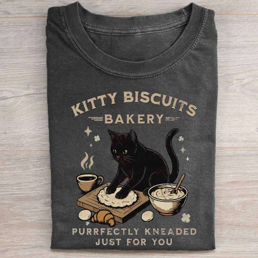 Black Cat Bakery  T-Shirt-Teevibe