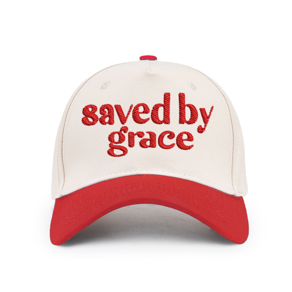 Saved By Grace Christian Trucker Hat-Teevibe