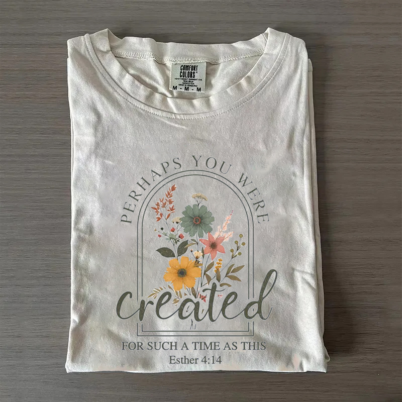 Vintage Christian Perhaps You Were Created T-shirt-Teevibe