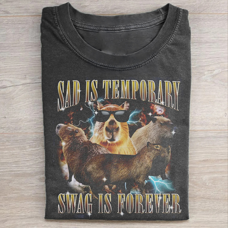 Sad Is Temporary Swag is Forever T-shirt-Teevibe