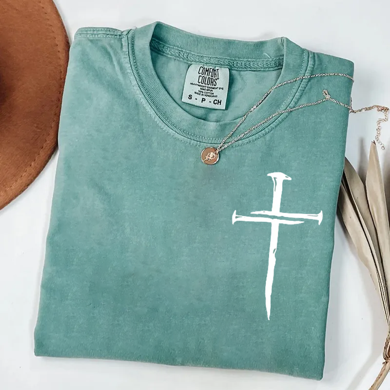 Comfort Colors Faith Cross T-shirt-Teevibe