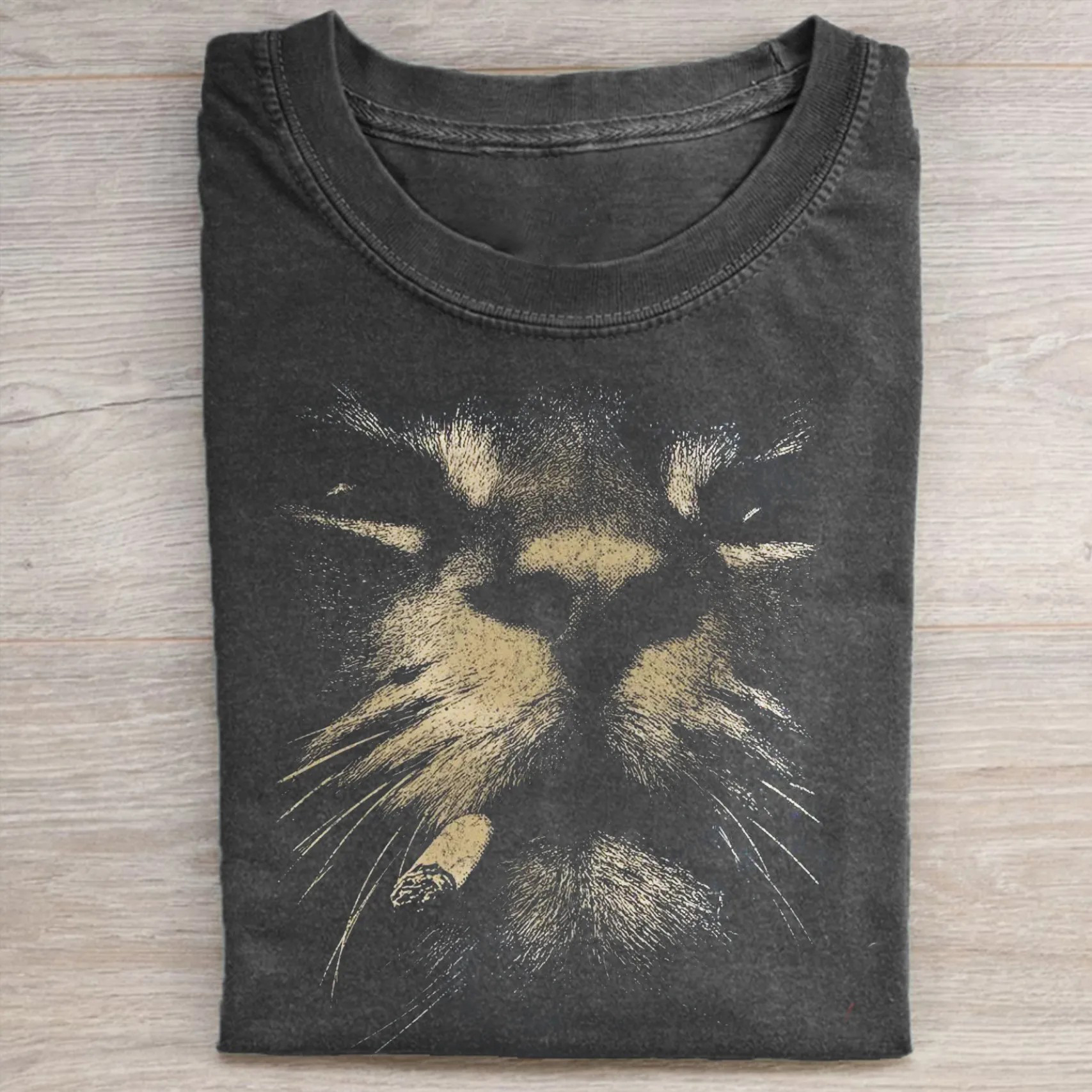 Smoking Cat T-shirt-Teevibe