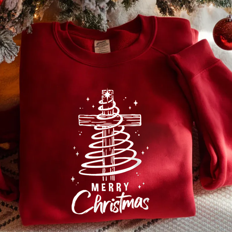 Merry Christmas Sweatshirt-Teevibe