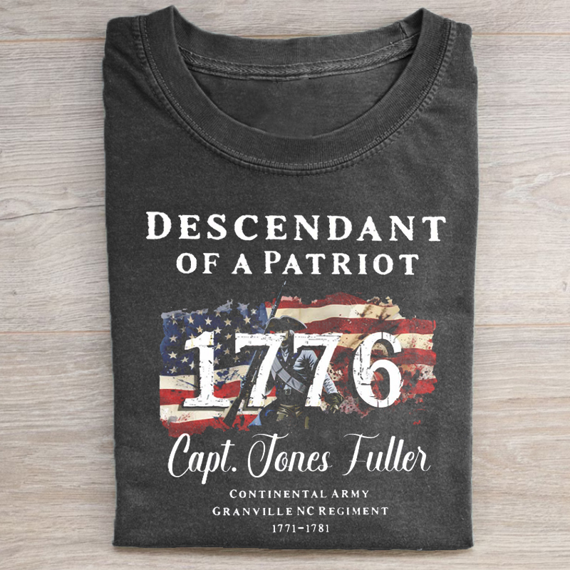 Descendant of a Patriot T-shirt-Teevibe