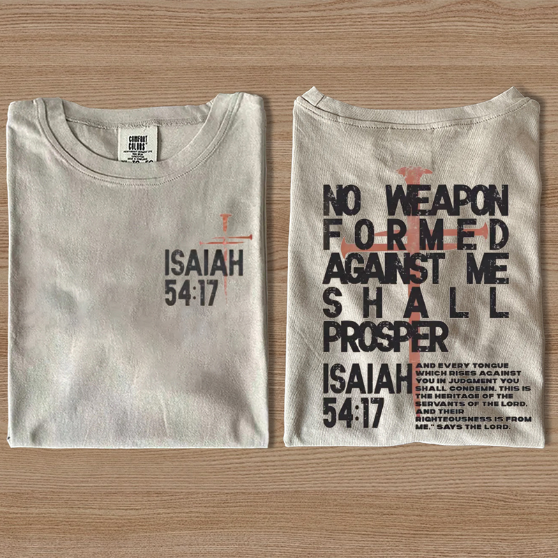 No Weapon Christian T-shirt-Teevibe