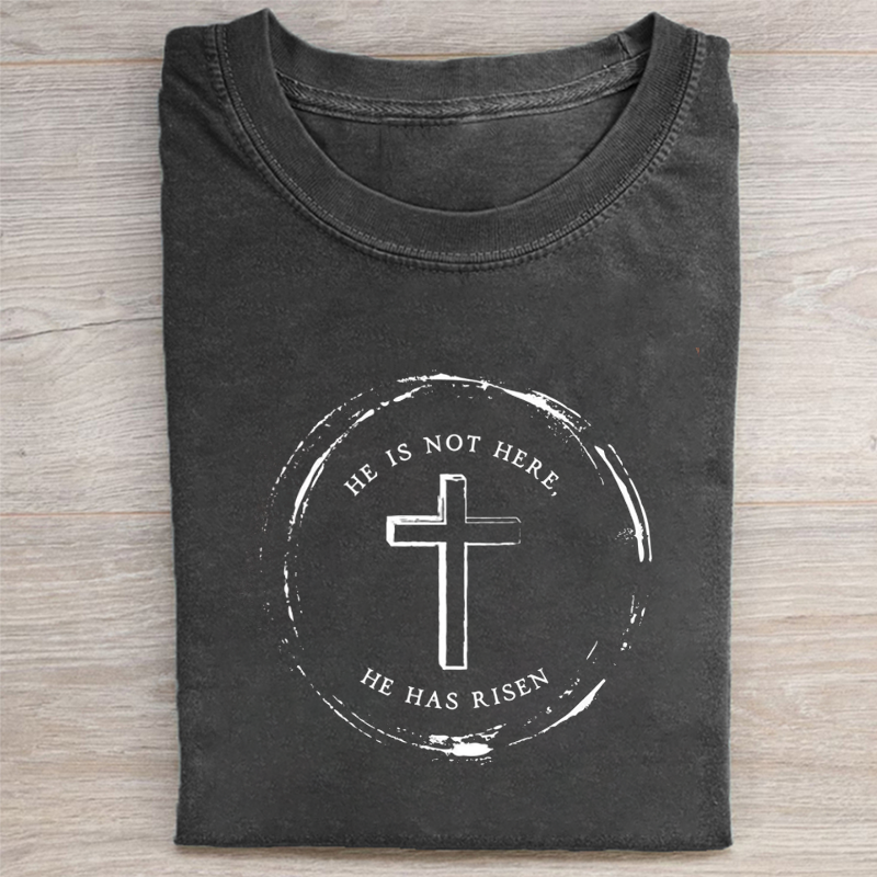 He is not here, he has risen T-shirt-Teevibe
