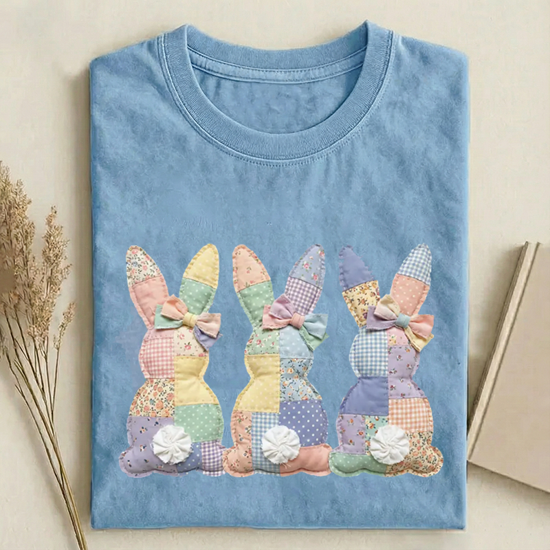 Vintage Bunny Easter T-shirt-Teevibe