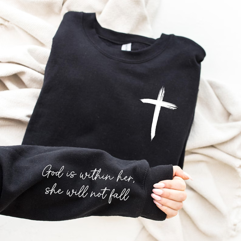 God Is Within Her Sweatshirt-Teevibe