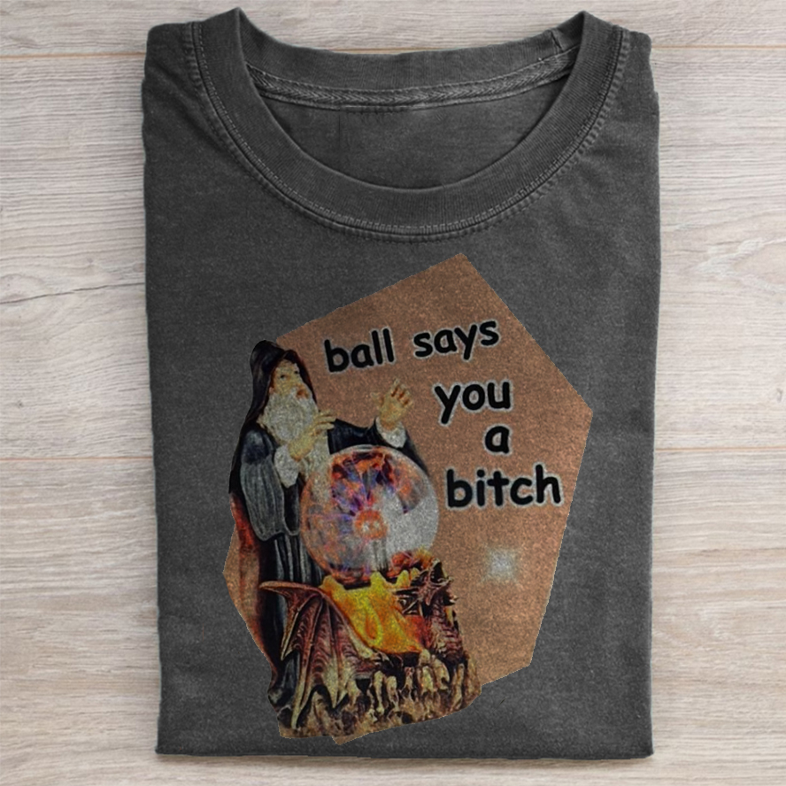 Ball Says You A Bitch Meme T-shirt-Teevibe