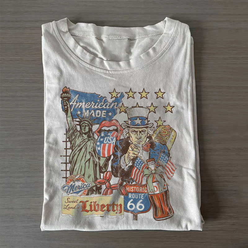Retro USA Patriotic T-shirt-Teevibe