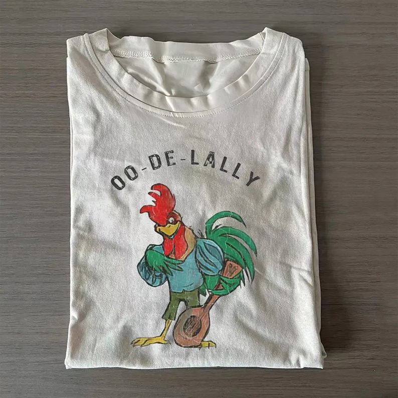 Retro Oo-de-lally Singing Rooster T-Shirt-Teevibe