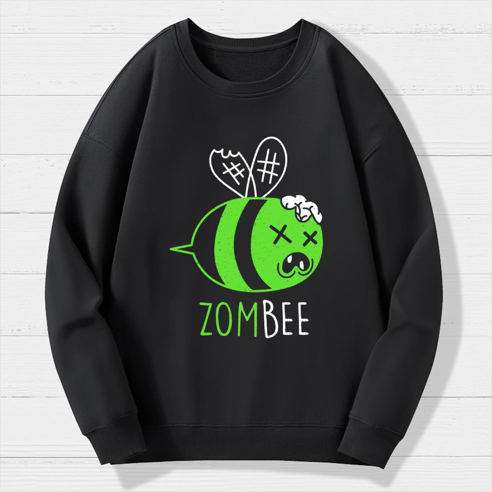 Zombie Funny Halloween Pun  Cotton Sweatshirt